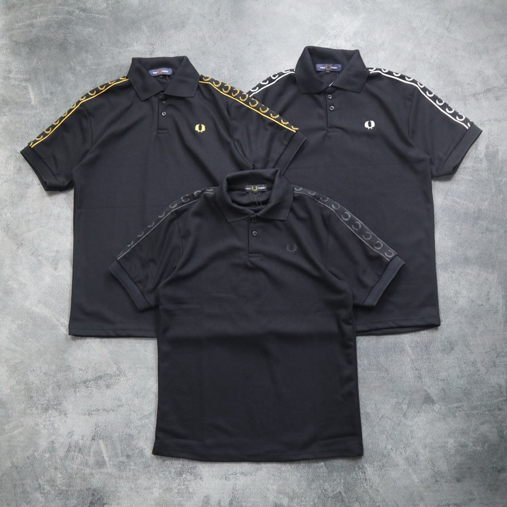 Kaos Kerah Fred Perry Kaos Polo Pria Padi List Bahu