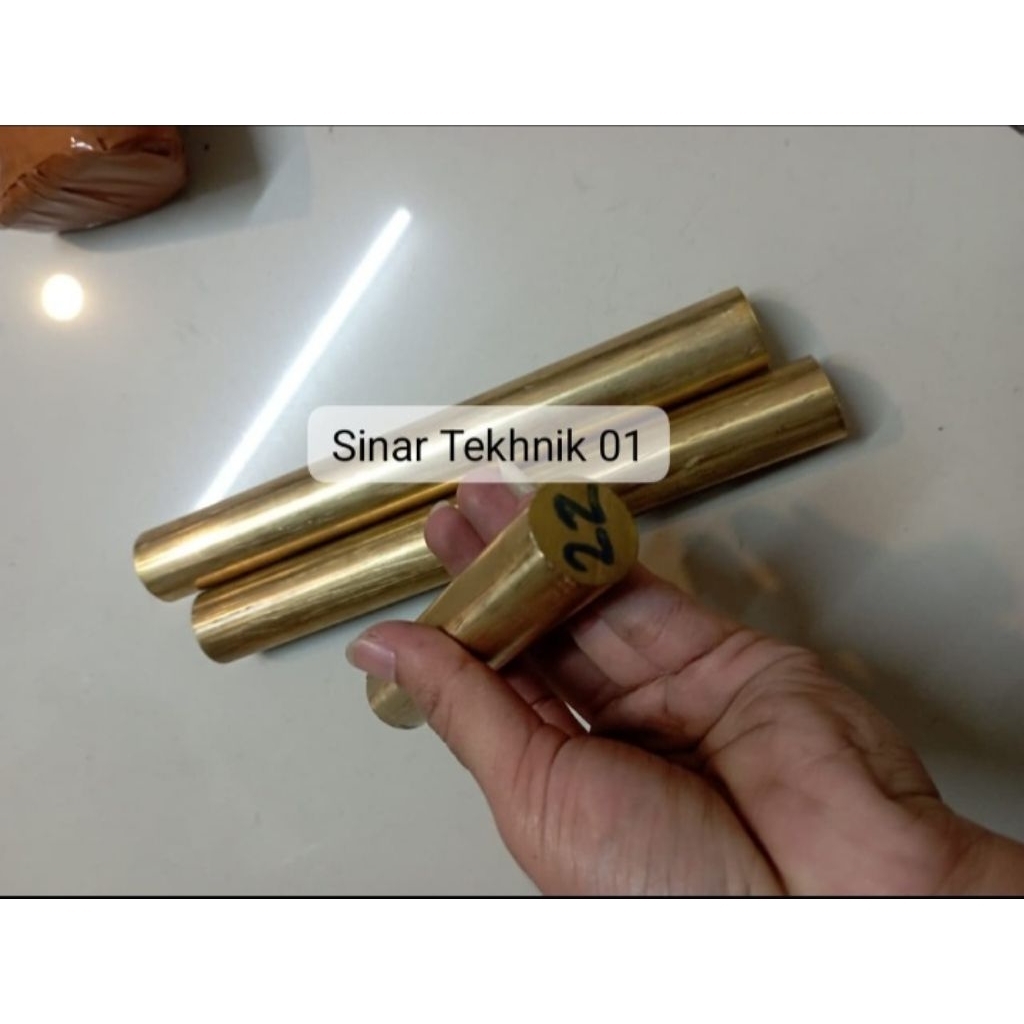 As Kuningan Murni Diameter 22mm x 300mm As kuningan