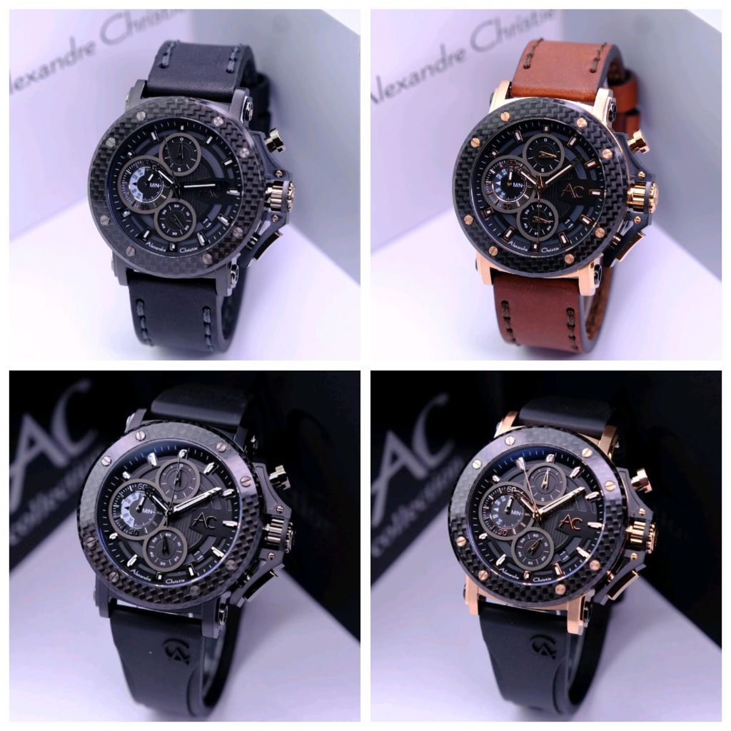 JAM TANGAN PRIA CARBON ALEXANDRE CHRISTIE AC 9205 AC9205 ORIGINAL GARANSI RESMI 2TAHUN