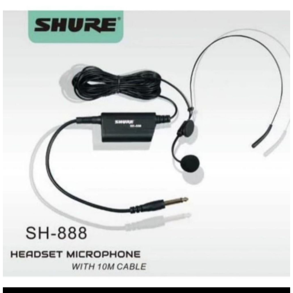 Mic Headset kabel shure SH-888 / Mic Bando Shure 888 /mic imam