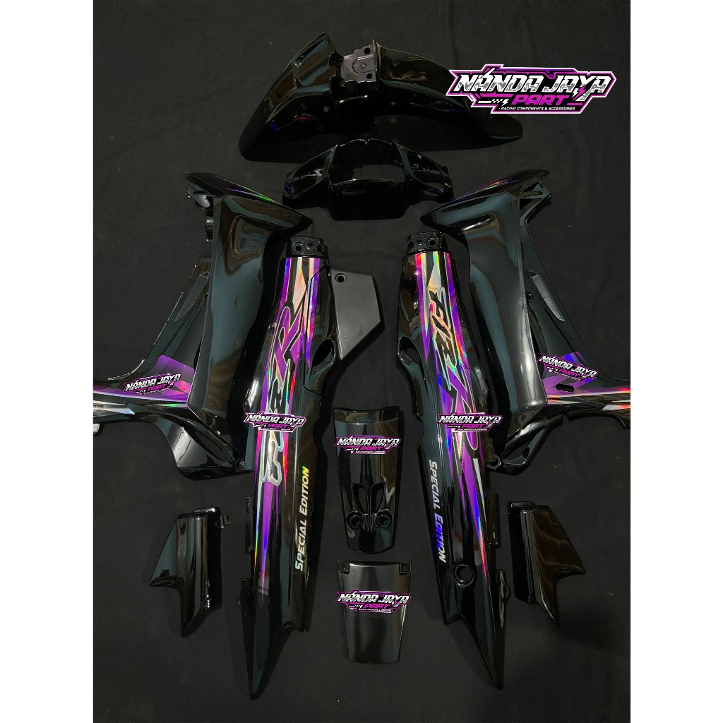 bodi fullset fizr  hitam premium - bodi set fizr hologram hitam premium - kap fizr fullset premium