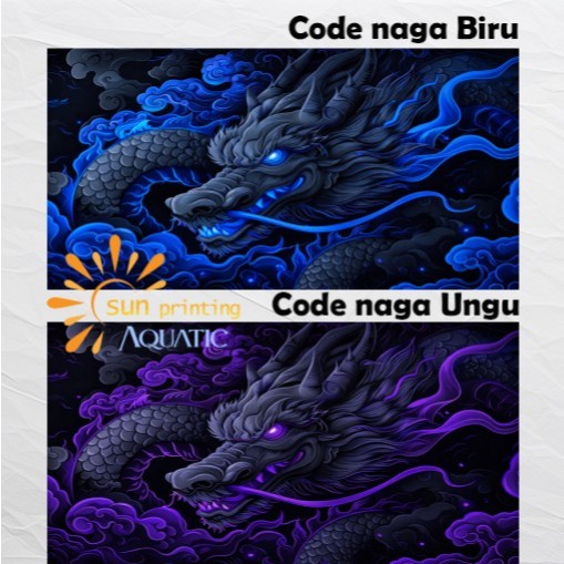 Stiker Background Aquarium Naga warna