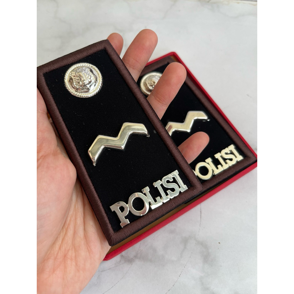 Pangkat Pdh Aipda Premium dasar kain list bordir timbul coklat anti luntur | PANGKAT PDH AIPDA