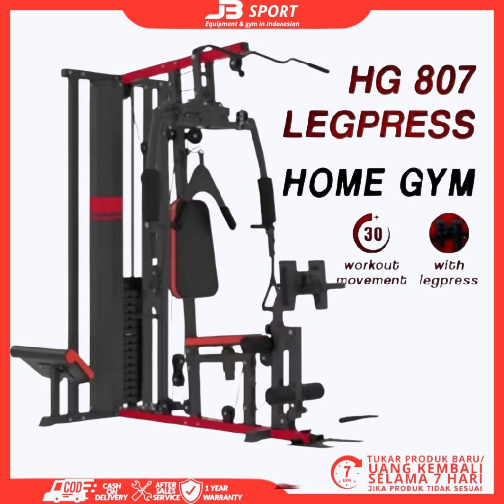 Home gym 1 sisi Alat Olahraga Multigym Alat Fitnes Gym angkat Beban