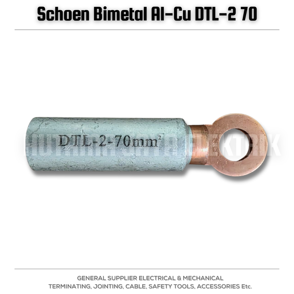 Skun Bimetal Al-Cu DTL-2 70, Skun DTL 2 70mm Import Tebal High Quality