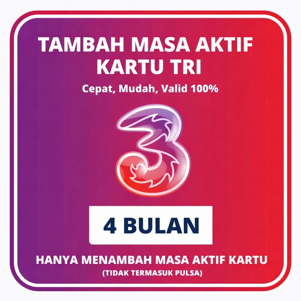 perpanjang masa aktif tri 4 bulan