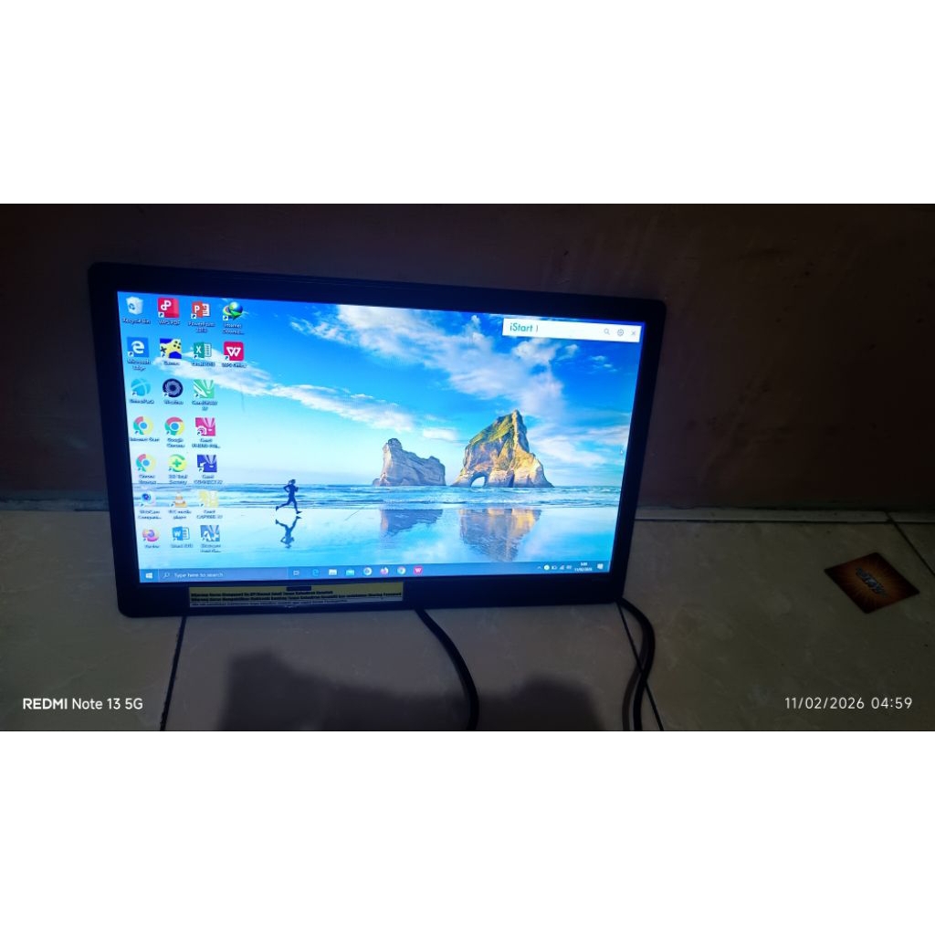 monitor 19 inch HP tanpa kaki