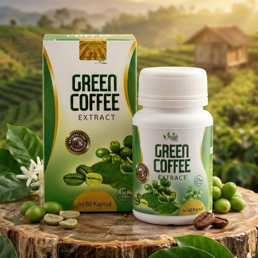 Inayah Green Coffee - Kapsul Ekstrak Kopi Hijau 60 Kapsul / Kapsul Kopi Hijau