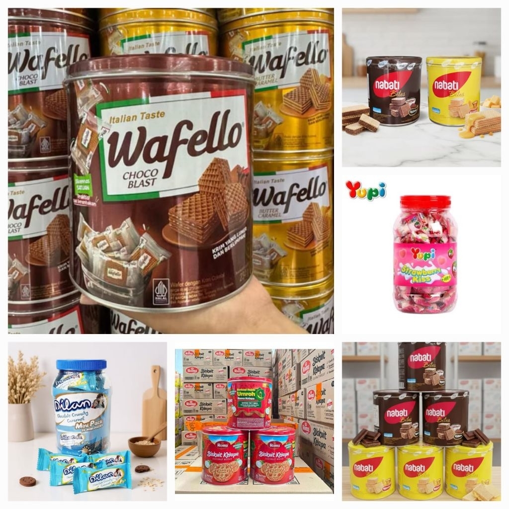 Nabati kaleng dan aneka jajan biskuit lainya
