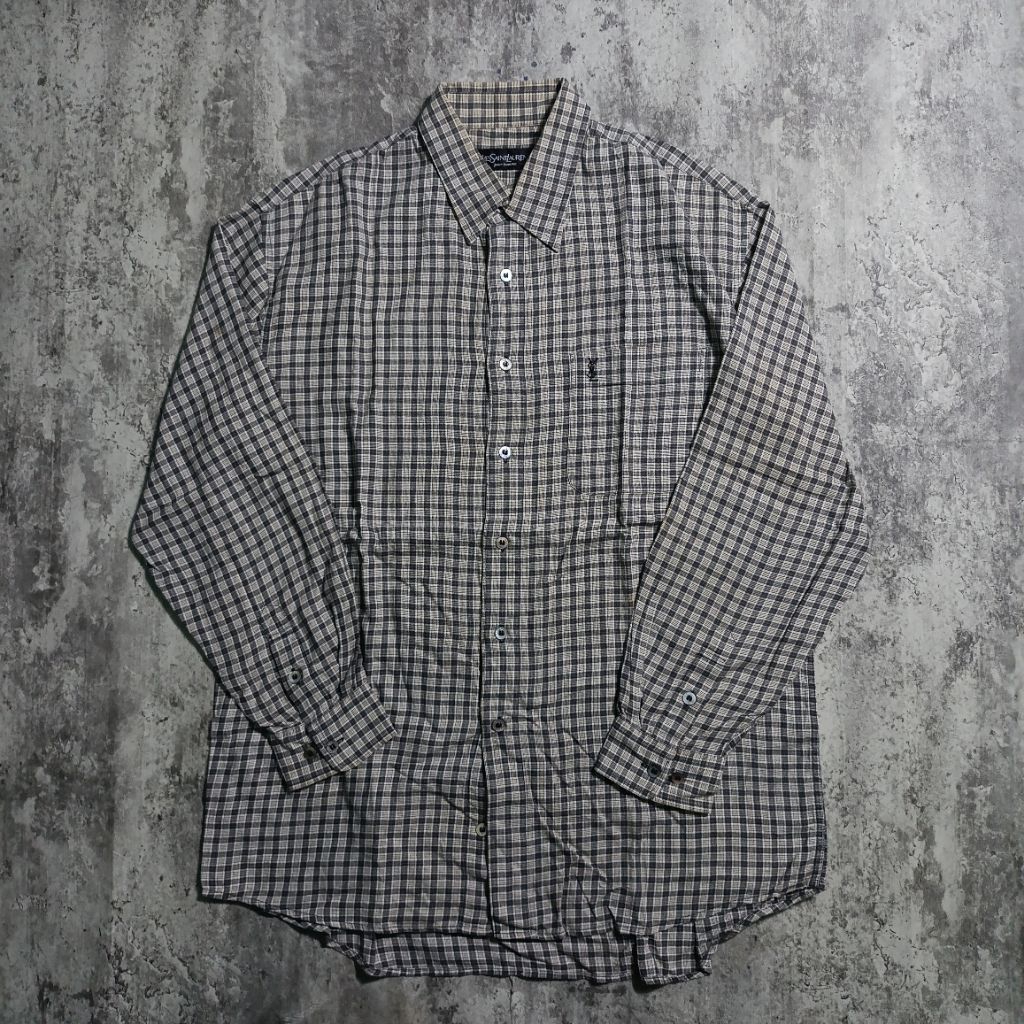 Vintage Yves Saint Lauren Ysl Kemeja Shirt