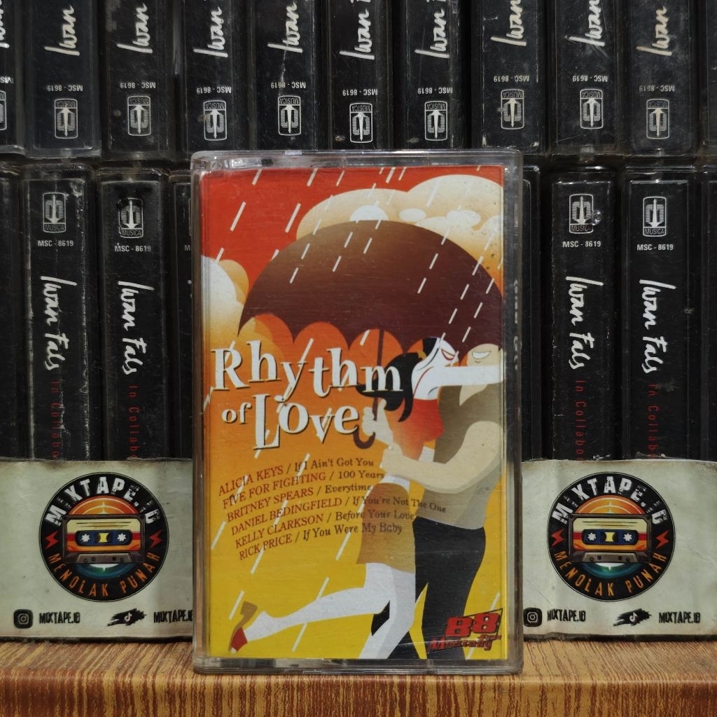Kaset - Rhythm of Love - Kompilasi Barat - Alicia Keys, Five For Fighting, Britney Spears, Daniel Be