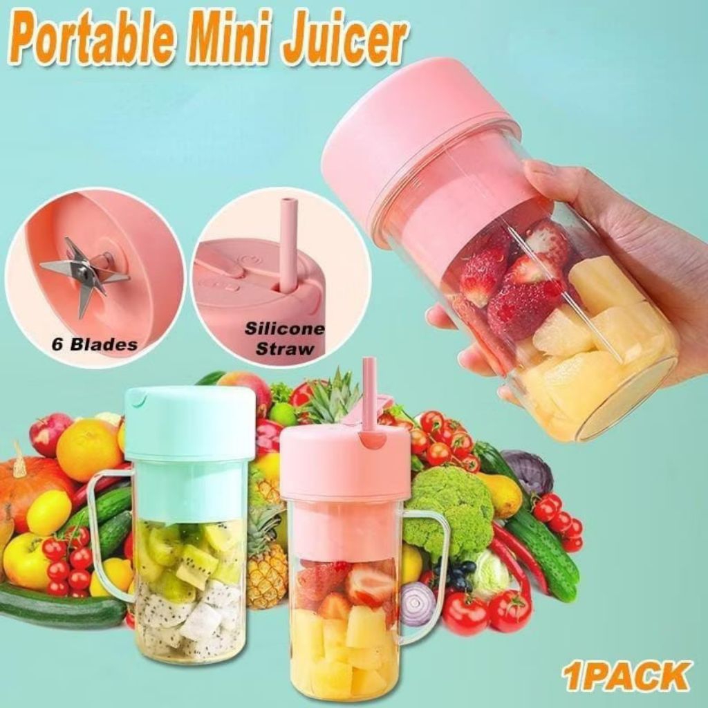 Gelas Blender Jus Portable Baterai Dapat Diisi Ulang Serbaguna Blender Jus Blender Portabel Gelas Ju