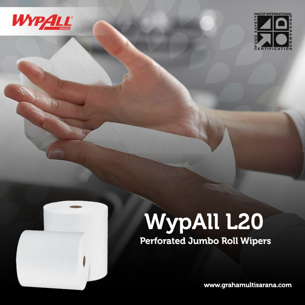 Wypall L20 Jumbo Roll Wipers 956 SheetsTissue Wypall L20 per roll