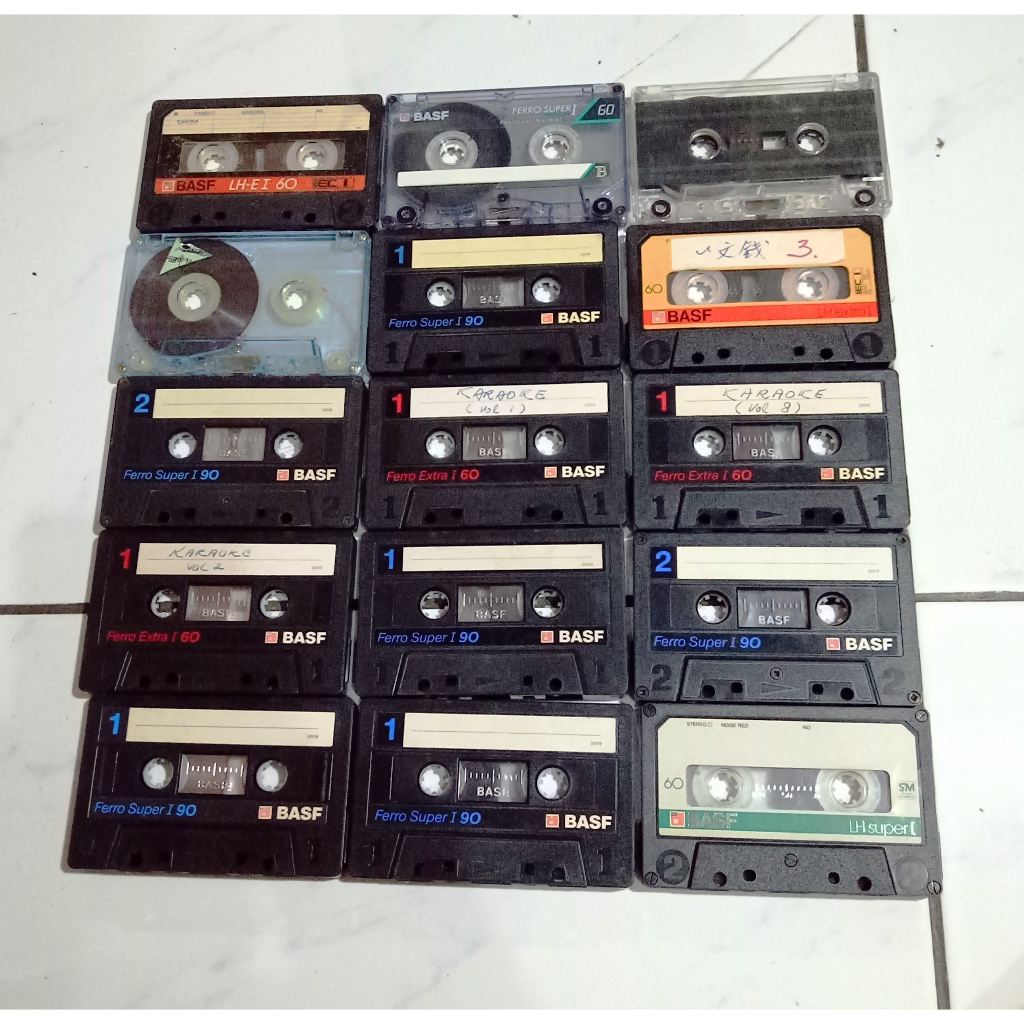 KASET BEKAS REKAMAN - BASF - PAKET 60 KASET