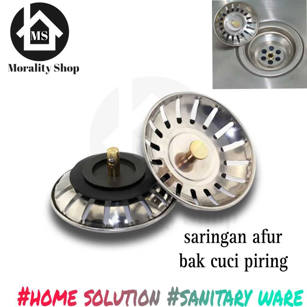 Saringan Penutup Wastafel bak Cuci Piring Stainless Steel Mencegah Saluran Mampet 7.8cm