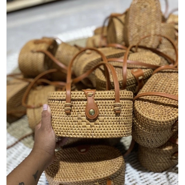 Tas Wanita Rotan Bali Jinjing Top Handle