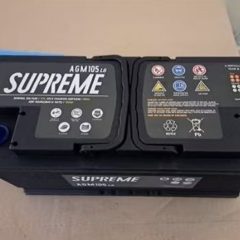 Aki Kering Supreme AGM105L6 12V 105Ah LN6 Mobil Mercedez Benz S500 S500 Lamborghini Ferrari ISS