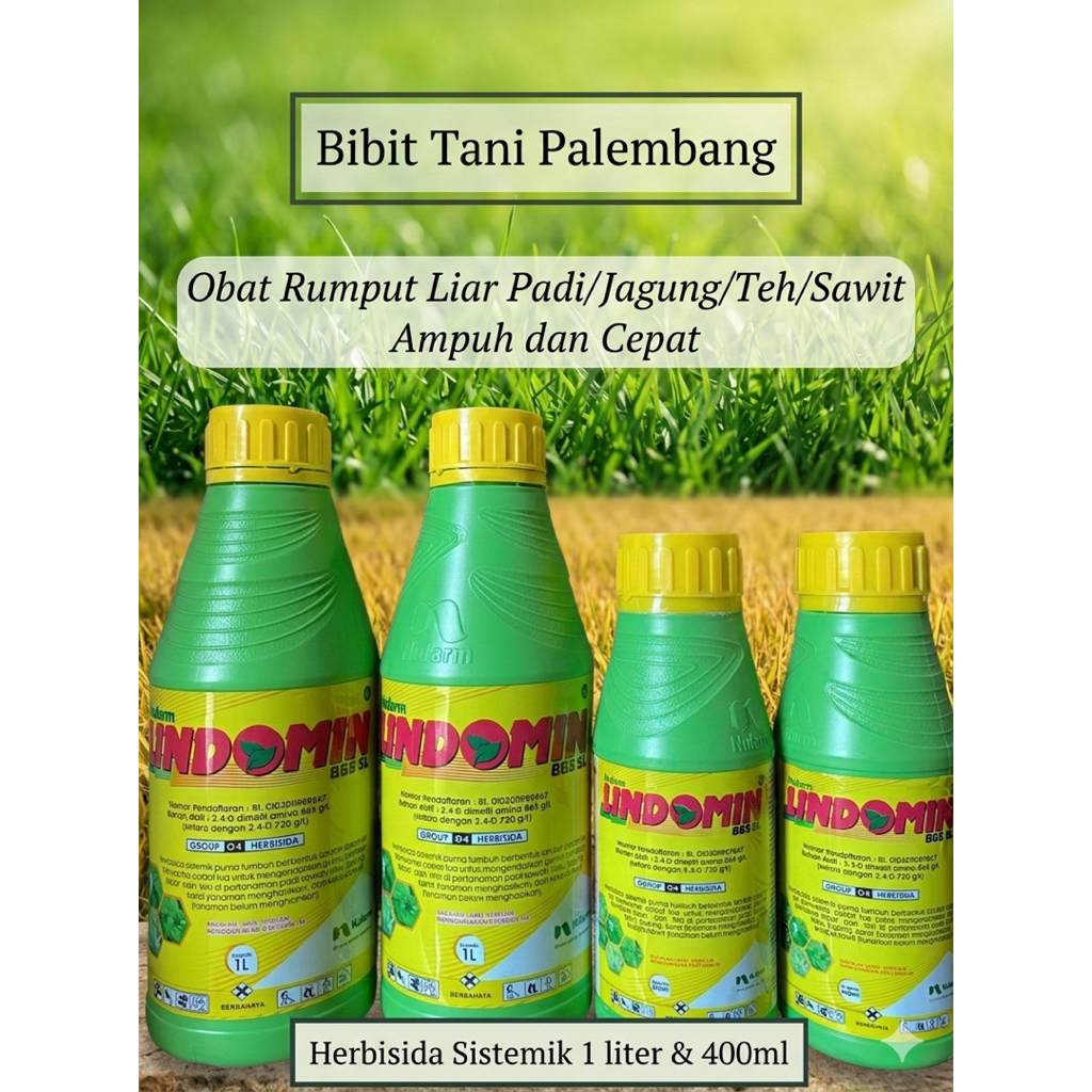 Herbisida LINDOMIN 865 SL 1 liter Nufarm/Racun gulma/Racun rumput/Teki Padi, Jagung, Sawit ampuh efe