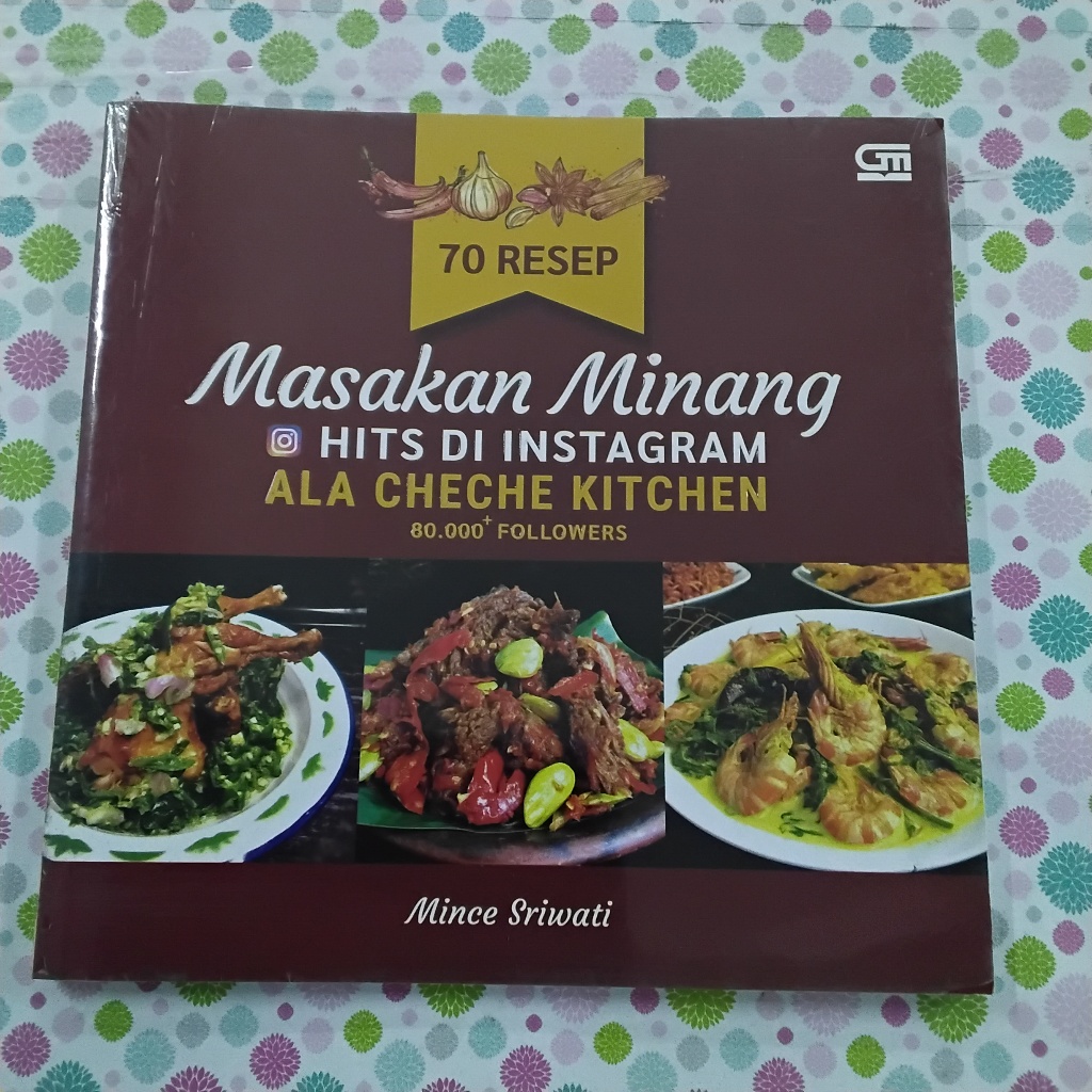 BUKU 70 RESEP MASAKAN MINANG - MINCE SRIWATI - GRAMEDIA - ORIGINAL - AN