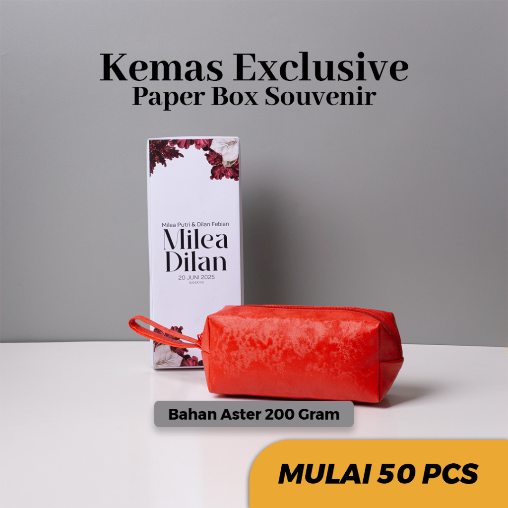 Souvenir Pernikahan Kemas Box Dompet Pouch Wanita Cardholder Hampers Murah Bermanfaat