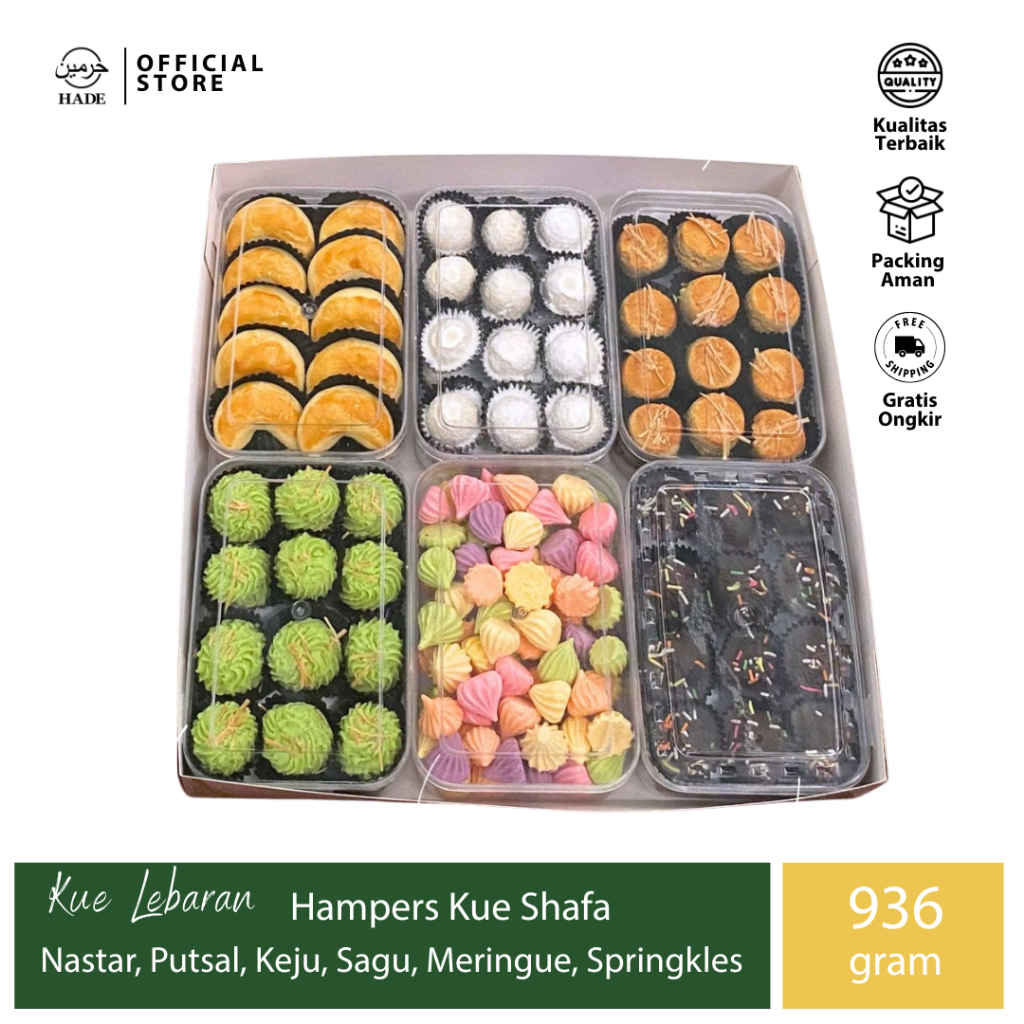 Kue Lebaran - Hampers Cookies Special Festive- Kue Lebaran 6 Toples - Hemat, Enak dan Lezat