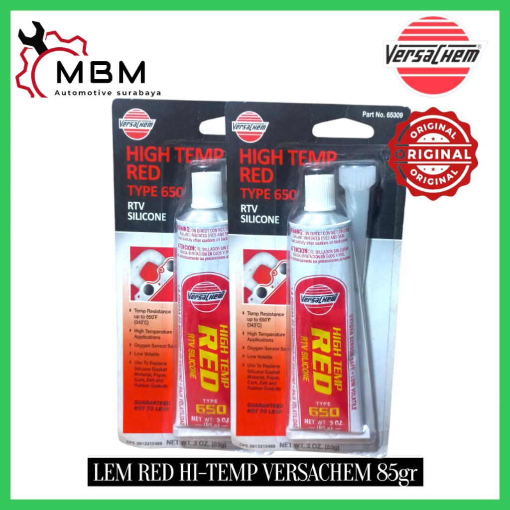Lem Versachem Hi-Temp RTV/Silicone Red