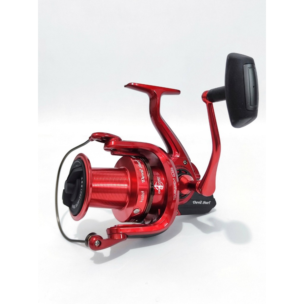 Kyoto Reel Laut DEVIL SURF 8000 10000 12000 Power Handle Warna Merah