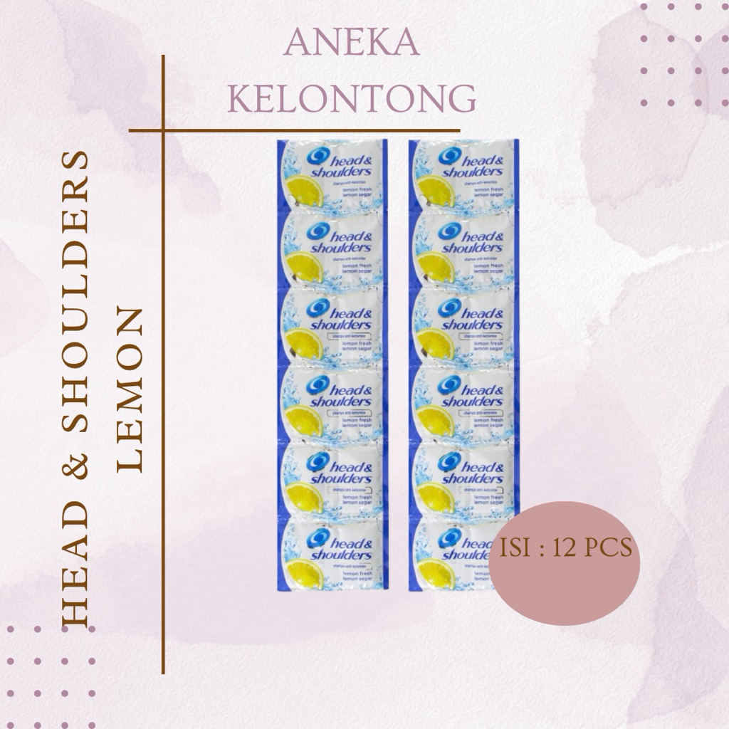 [ 1 RENCENG ] SHAMPOO HEAD AND SHOULDERS LEMON / SAMPO HEAD & SHOULDER
