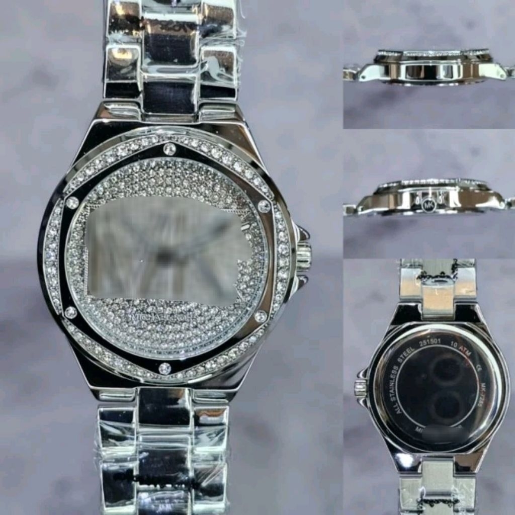 JAM TANGAN CEWEK MK FULL DIAMOND STELL QUARTZ