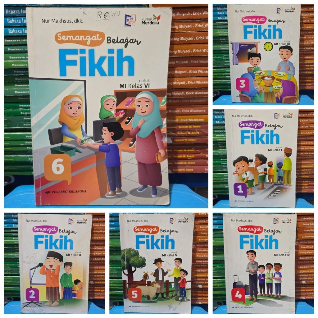 BUKU BEKAS SEMANGAT BELAJAR FIKIH KELAS 1 2 3 4 5 6 SD KURIKULUM MERDEKA ERLANGGA