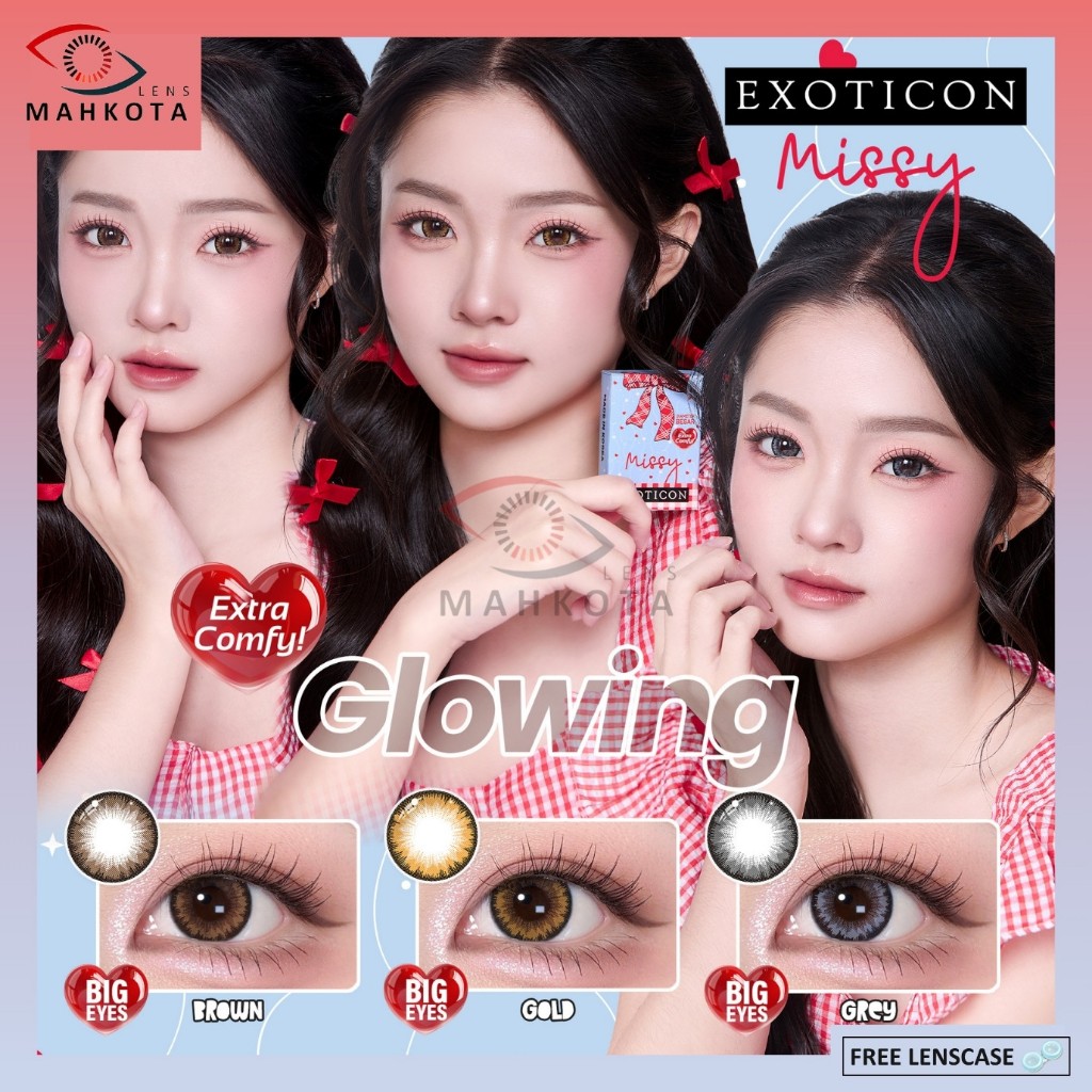 SOFTLENS X2 MISSY MINUS (-4.50 S/D -6.00) EXOTICON DIA 14.2-15MM / FREE LENSCASE / WARNA GREY BLACK 