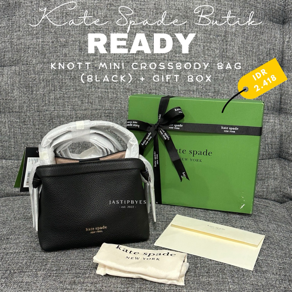 [READYSTOCK] KS BUTIK Knott Mini Crossbody Tote Bag (Black) with gift box
