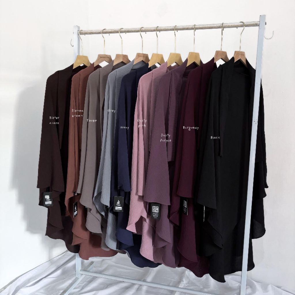 FK New Khairana bahan Crinkle Depan V Belakang U