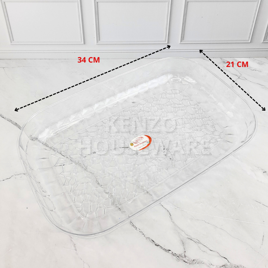 Nampan Bening Plastik Besar Jumbo Kecil Warna Nampan Baki Tray Transparan Bening
