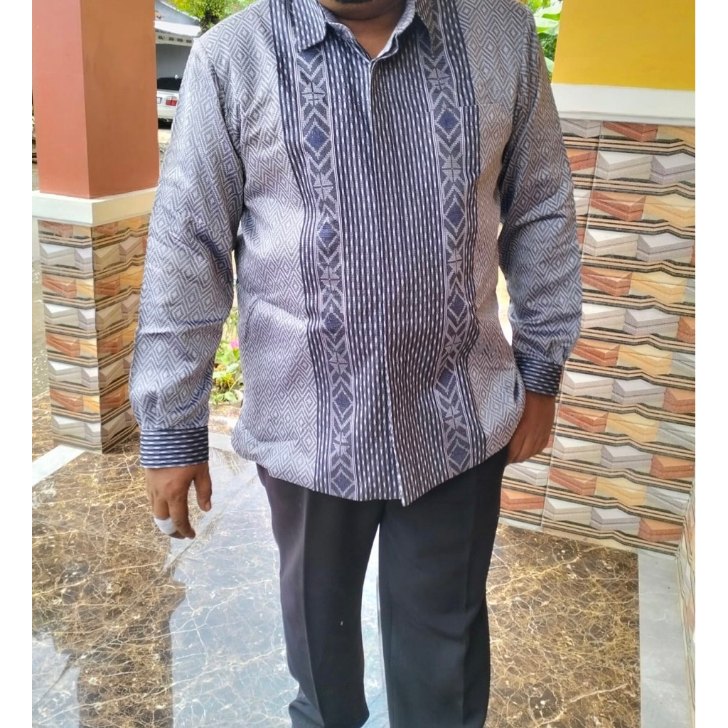 Kemeja Songket Baron, Kemeja Tenun Baron, Kemeja Tenun, Kemeja Tenun Murah, Kain jepara