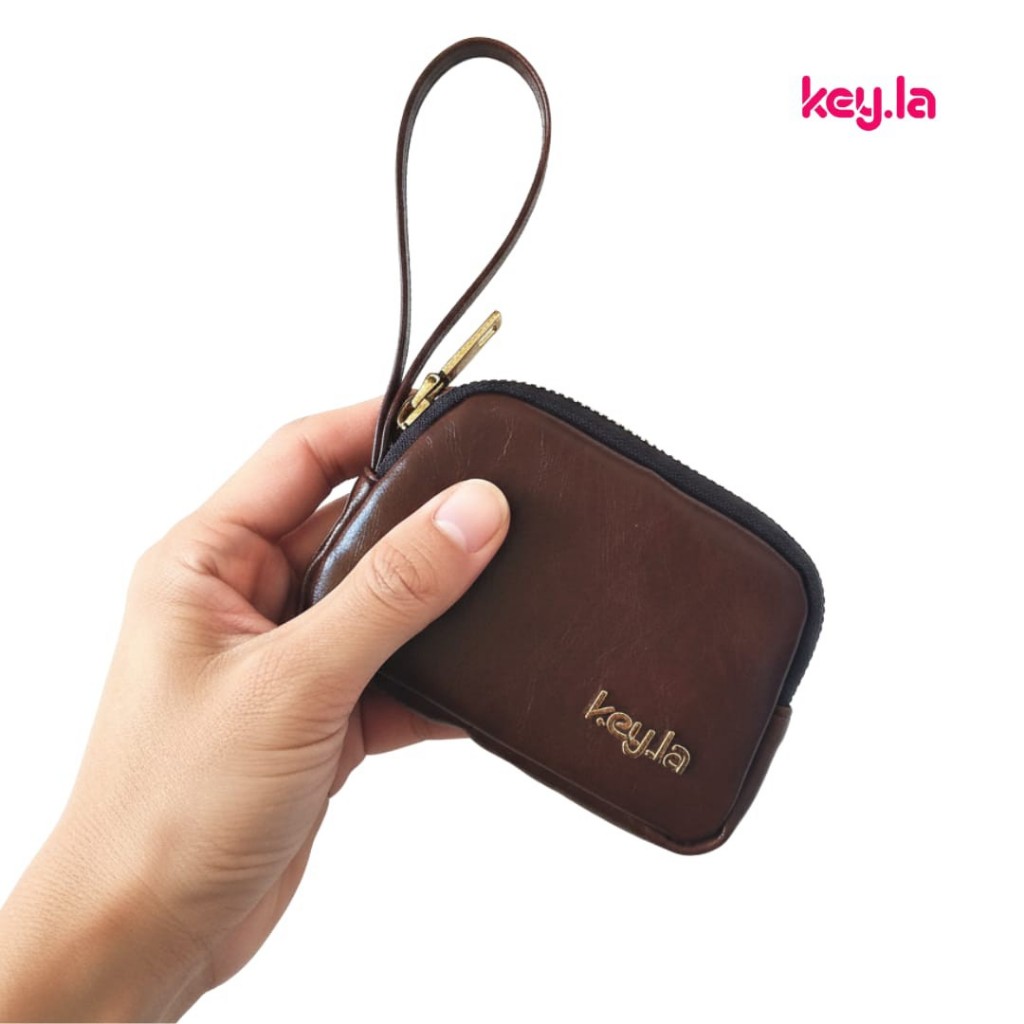 KEY.LA | DENADA DOMPET KOIN KECIL Bahan Sintetis Furing Tebal Merk Gold Mewah Dompet Wanita Bestsell
