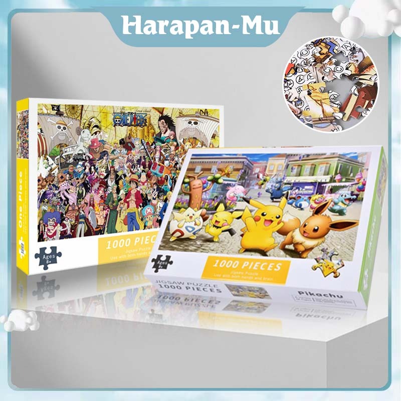 1000 Pcs Jigsaw Puzzle Anime One Piece Pikachu / Puzzle One Piece 50x75cm