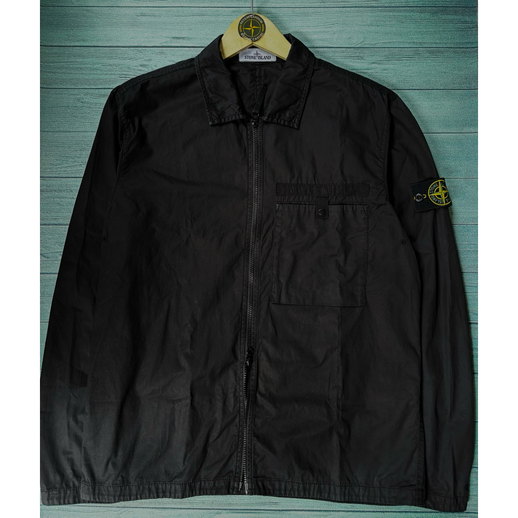stone island supima cotton shirt jacket