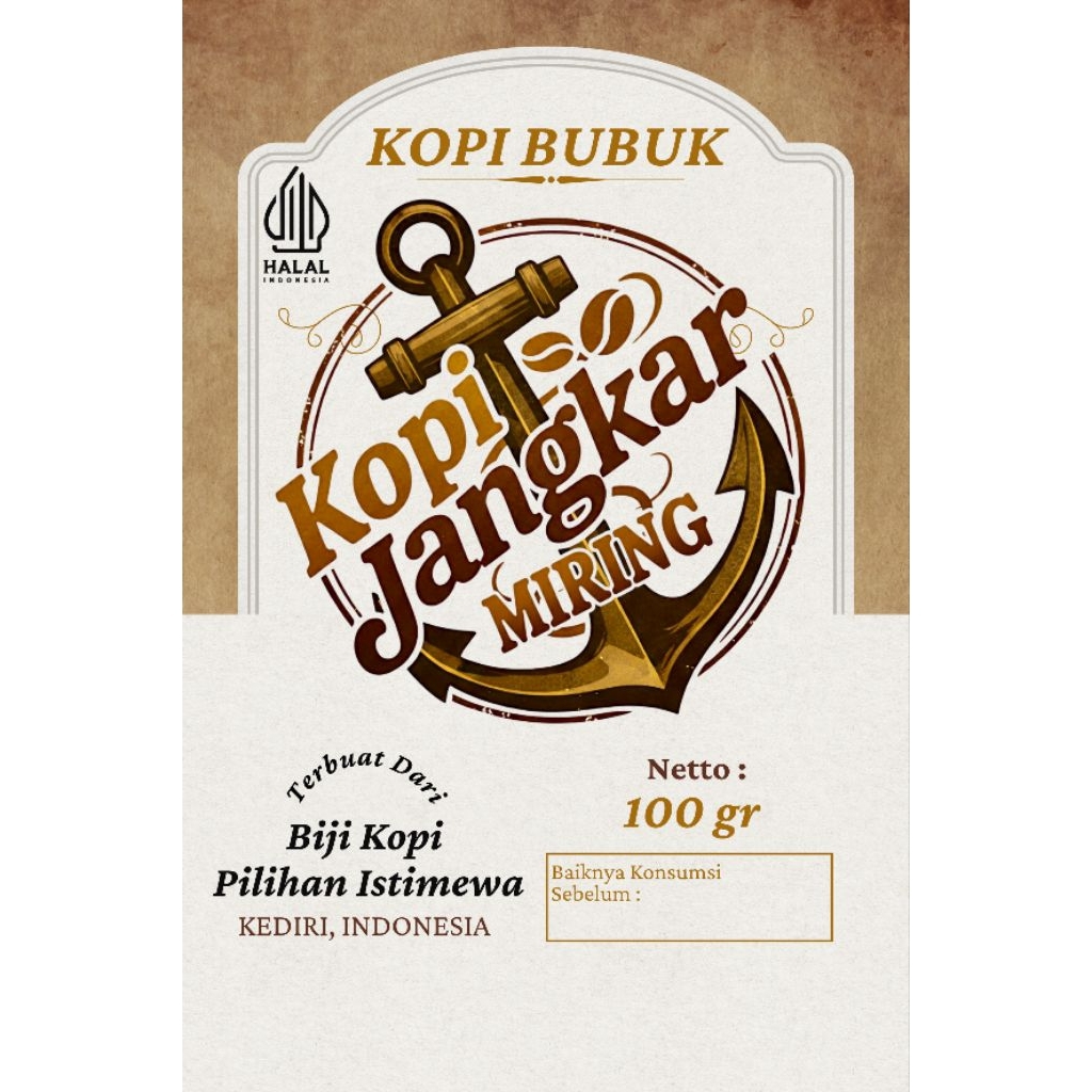 KOPI JANGKAR MIRING KEMASAN 1KG