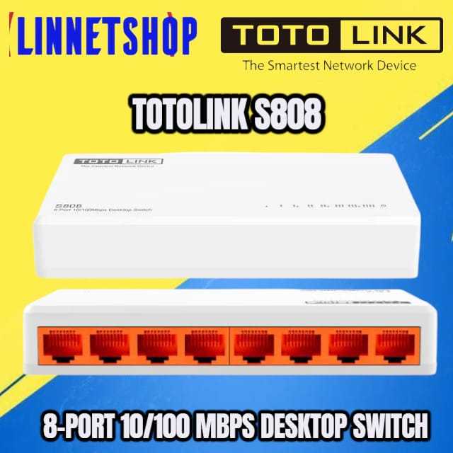 Totolink S808 switch 8port 100Mbps S108 SF-1008D (8PIN BISA POE)