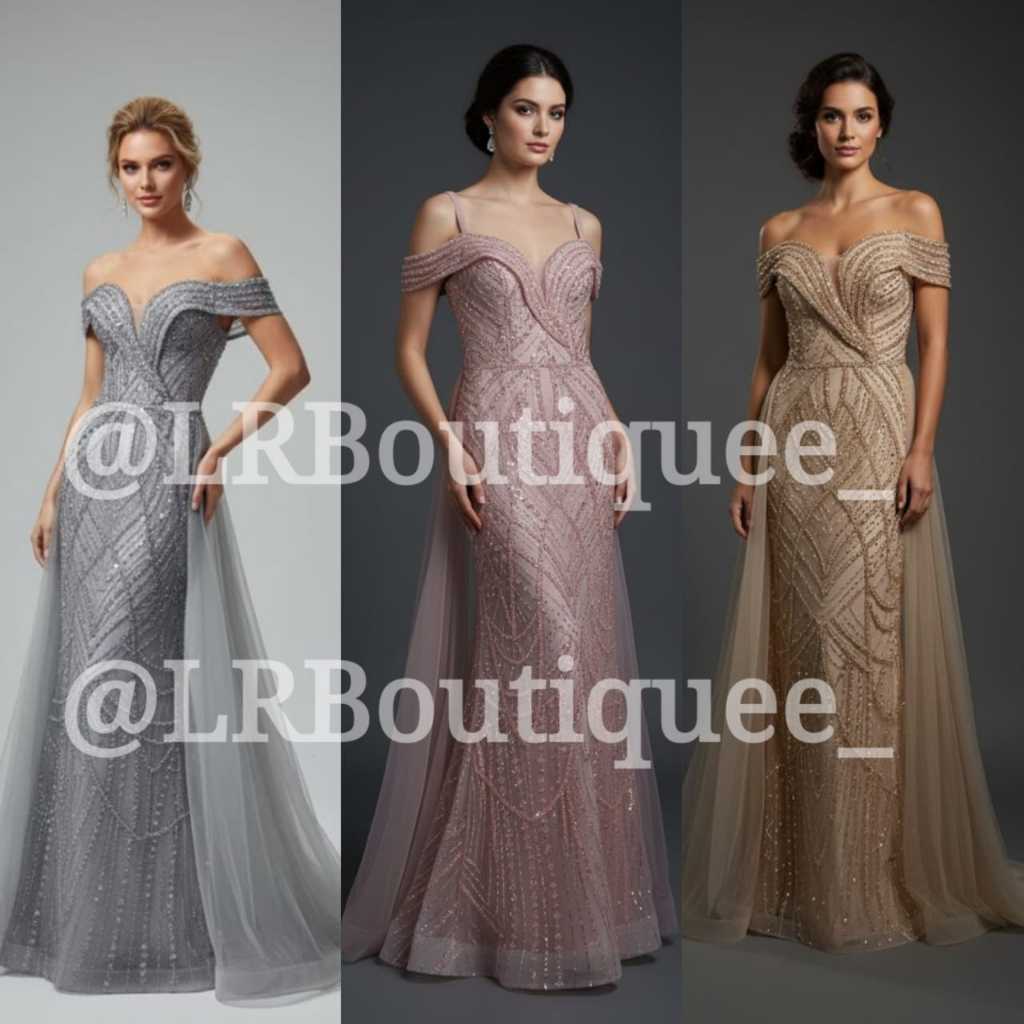 LR Boutique Evening Gown 002 / Dress Pesta / Dress Big Size / Gaun Pesta Panjang / Wedding Gown / Ga