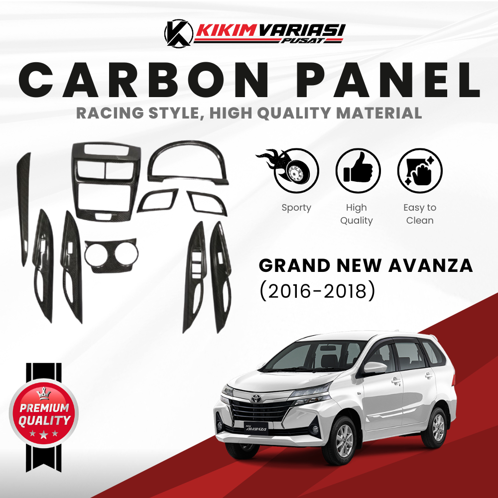 Carbon Panel Interior Dashboard Toyota Avanza 2016-2018 | KIKIM VARIASI PUSAT