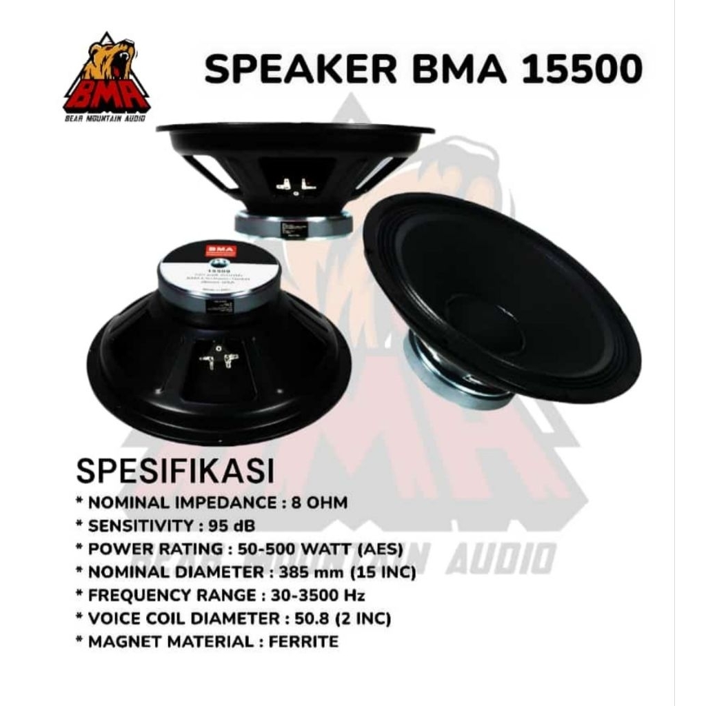 Speaker BMA 15500 15 inch Original
