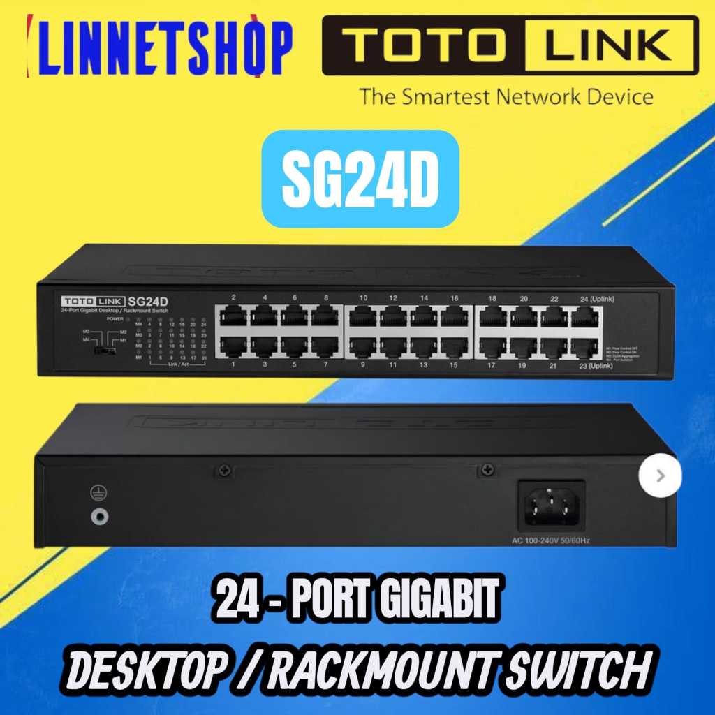 TOTOLINK SG24d - Switch 24 Port Gigabit Desktop Racmount