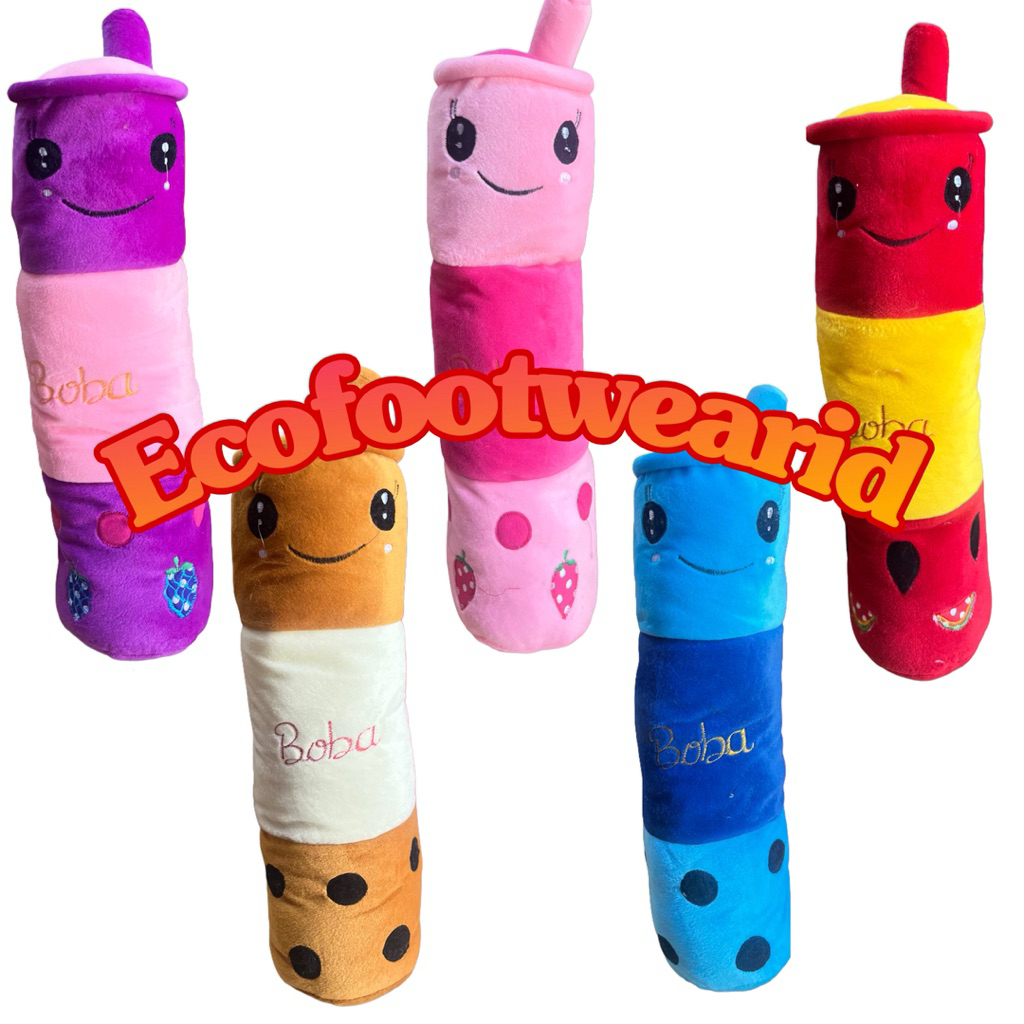 Boneka guling boba milk tea lucu boneka guling boba kombinasi Ecofootwear.id