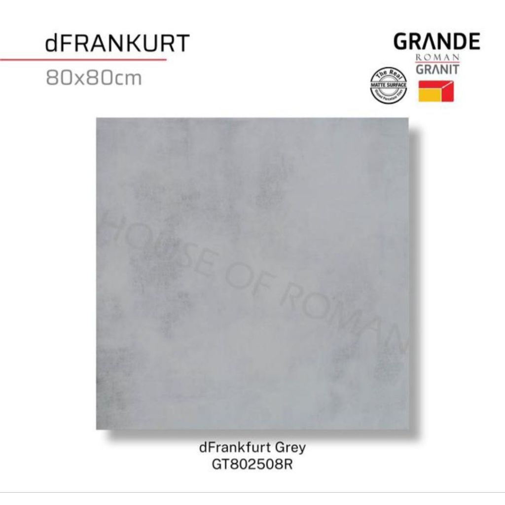 Roman Granit GT802508R dFrankfurt Grey 80x80 Kw2