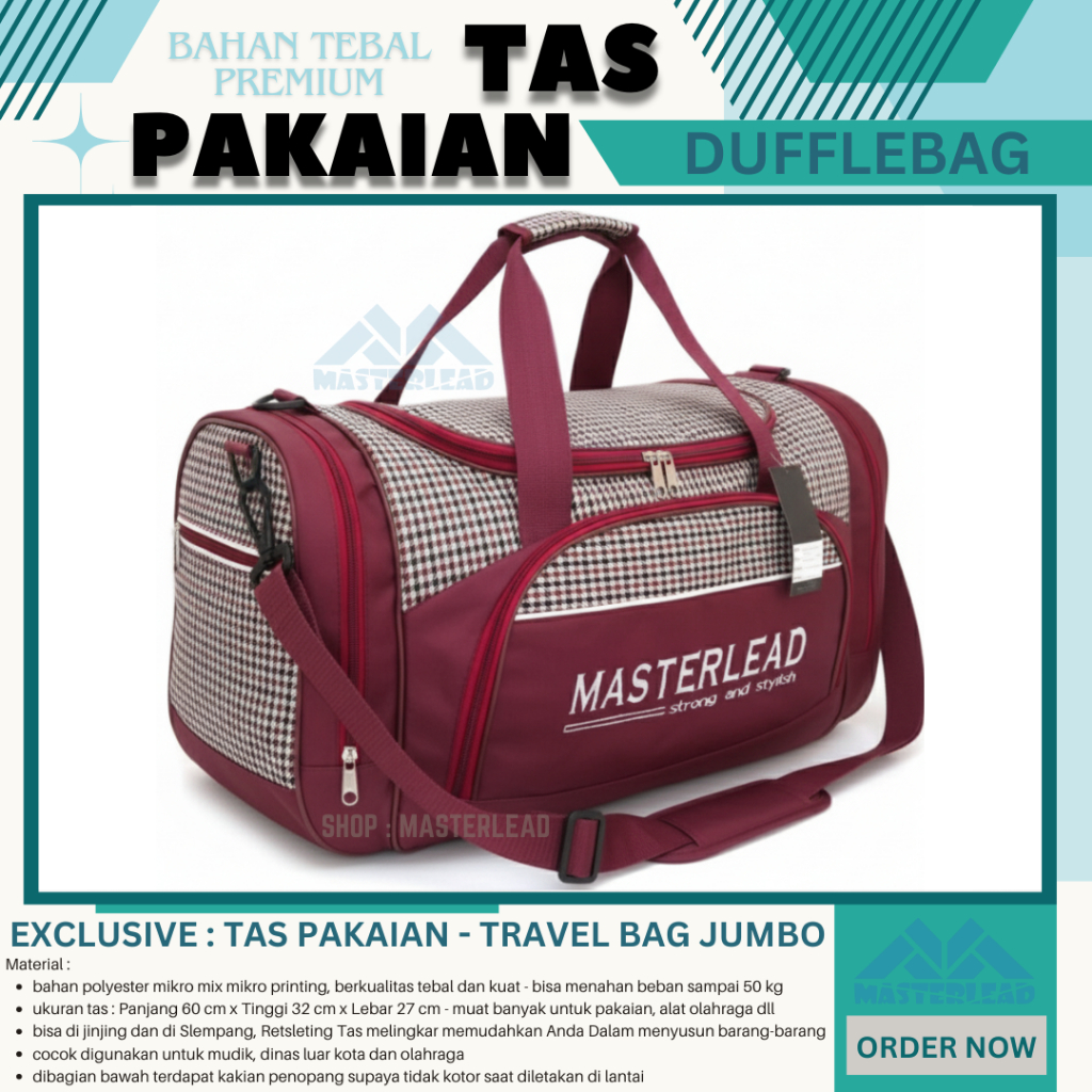Travel Bag Elle Duffle Bag Tas Pria Wanita Tas Pakaian Multifungsi Tas pakaian elle besar Olahraga