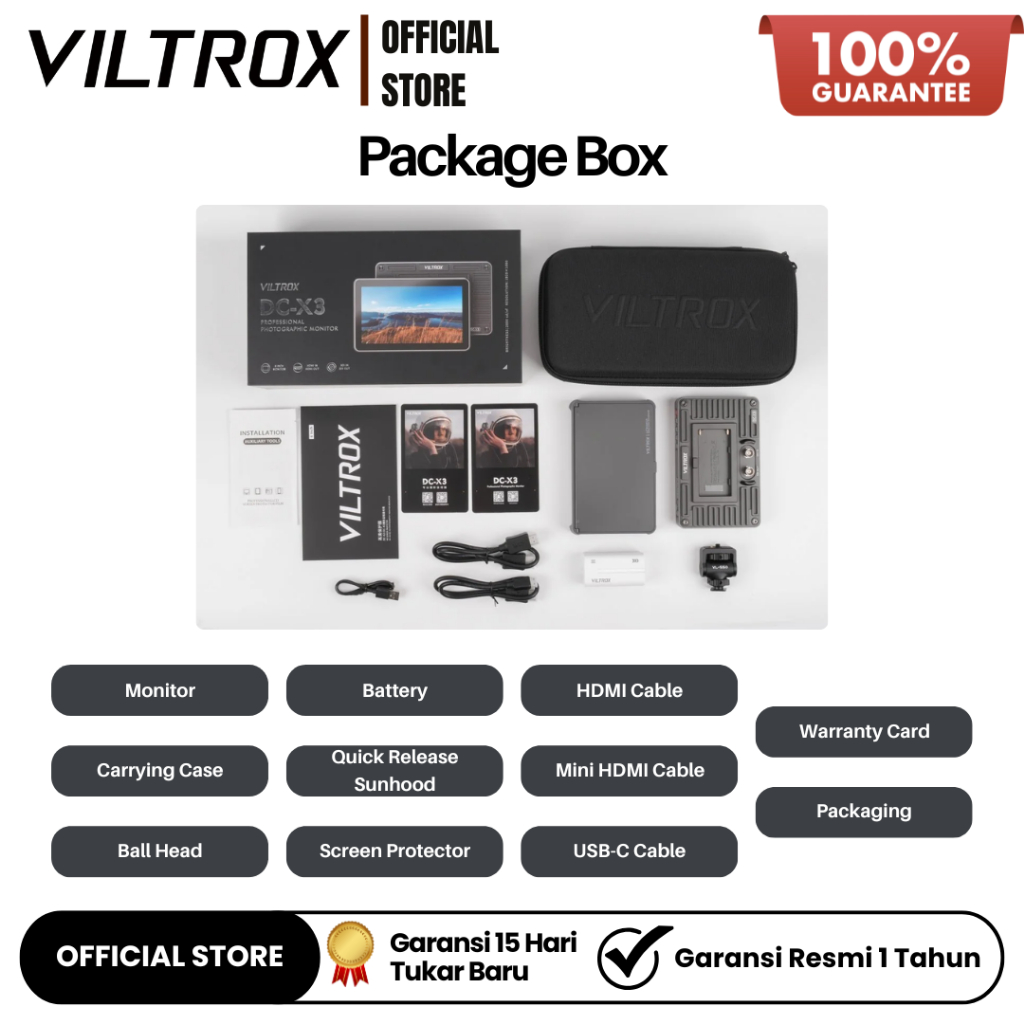 Viltrox DC-X3 6 Inch FHD 2000 Nits Touchscreen Camera Monitor Garansi Resmi