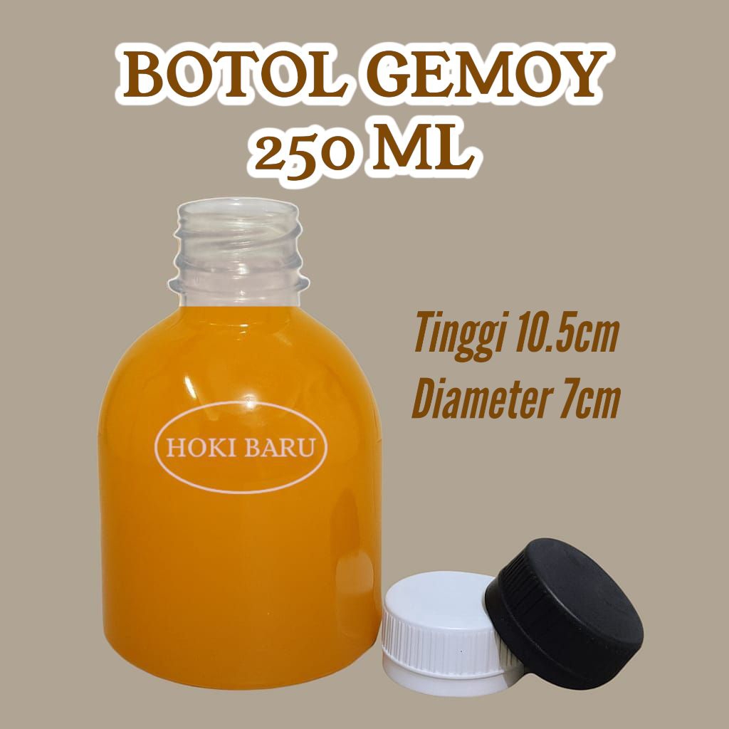 Botol Plastik Gendut 250ml / Botol Jus Gemoy Mini 250 ml / Botol Plastik Cembung Viral Minuman Juala
