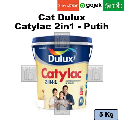 Cat Dulux Catylac 2 in 1 Warna Putih 5 KG (Instant)